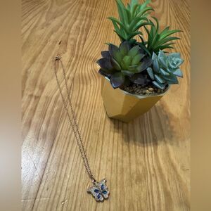 Classic Butterfly Pendant I Love YOU Gold Necklace Jewelry Gift Women 12”